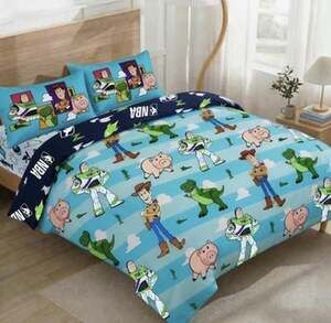 Northwest Disney Pixar Story Full Size Comforter Set, 4 Piece Open Box